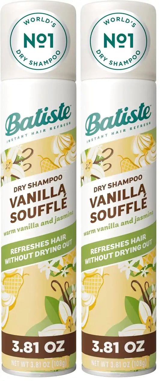 Batiste Dry Shampoo, Vanilla Souffle, 3.81 Oz (Pack of 2)