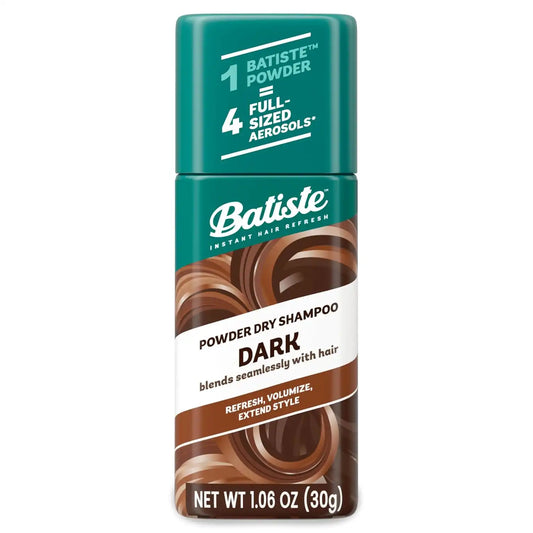 Batiste Powder Dry Shampoo for Dark Hair, Non-Aerosol, 1.06 Oz