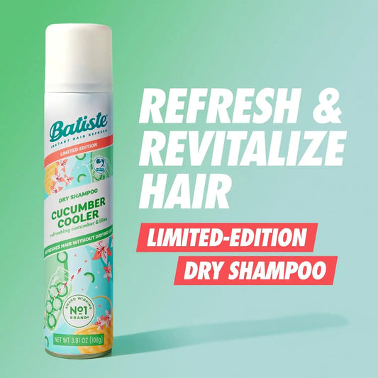 Batiste Dry Shampoo, Limited Edition Cucumber Cooler Fragrance, 3.81 Oz